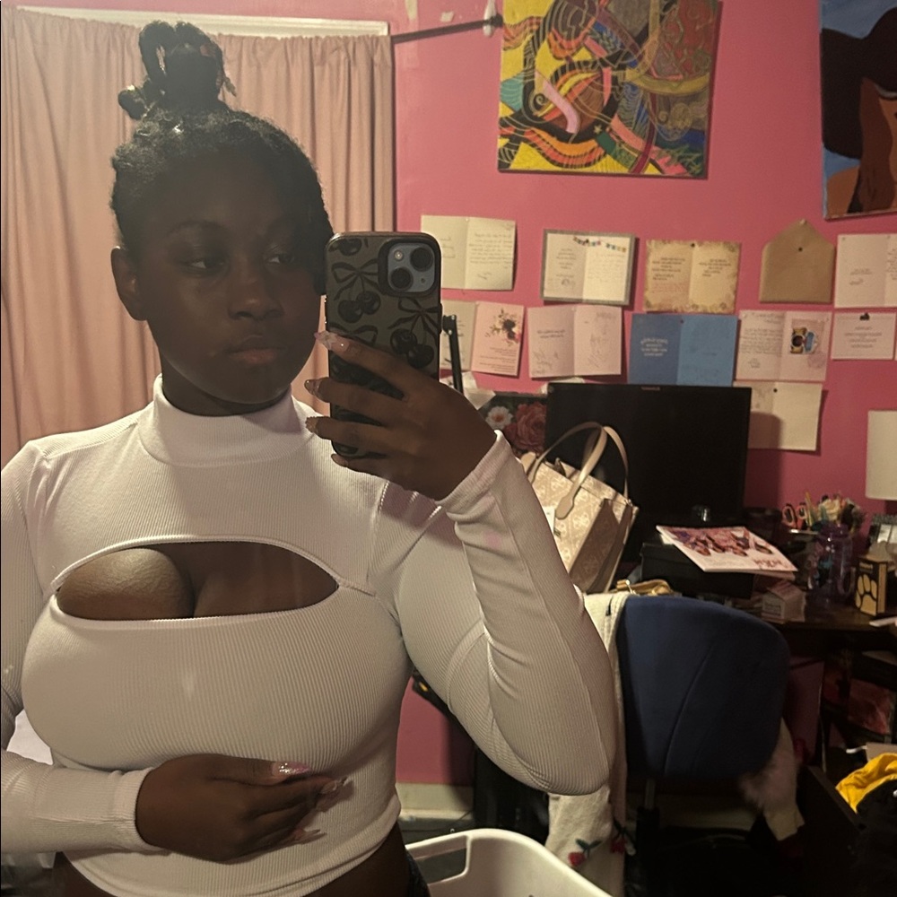 Elegant White Cut-Out Bodysuit